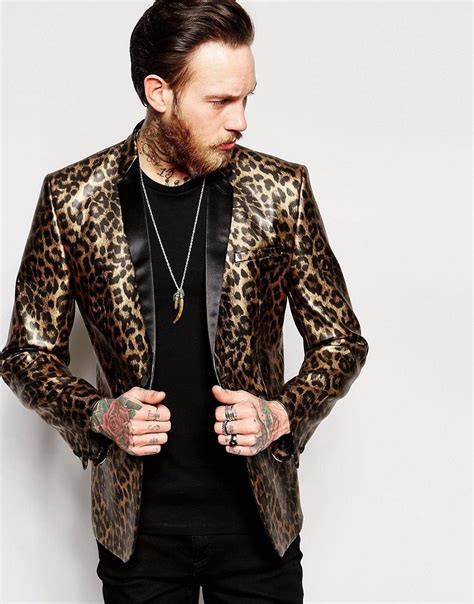 leopard blazer mens